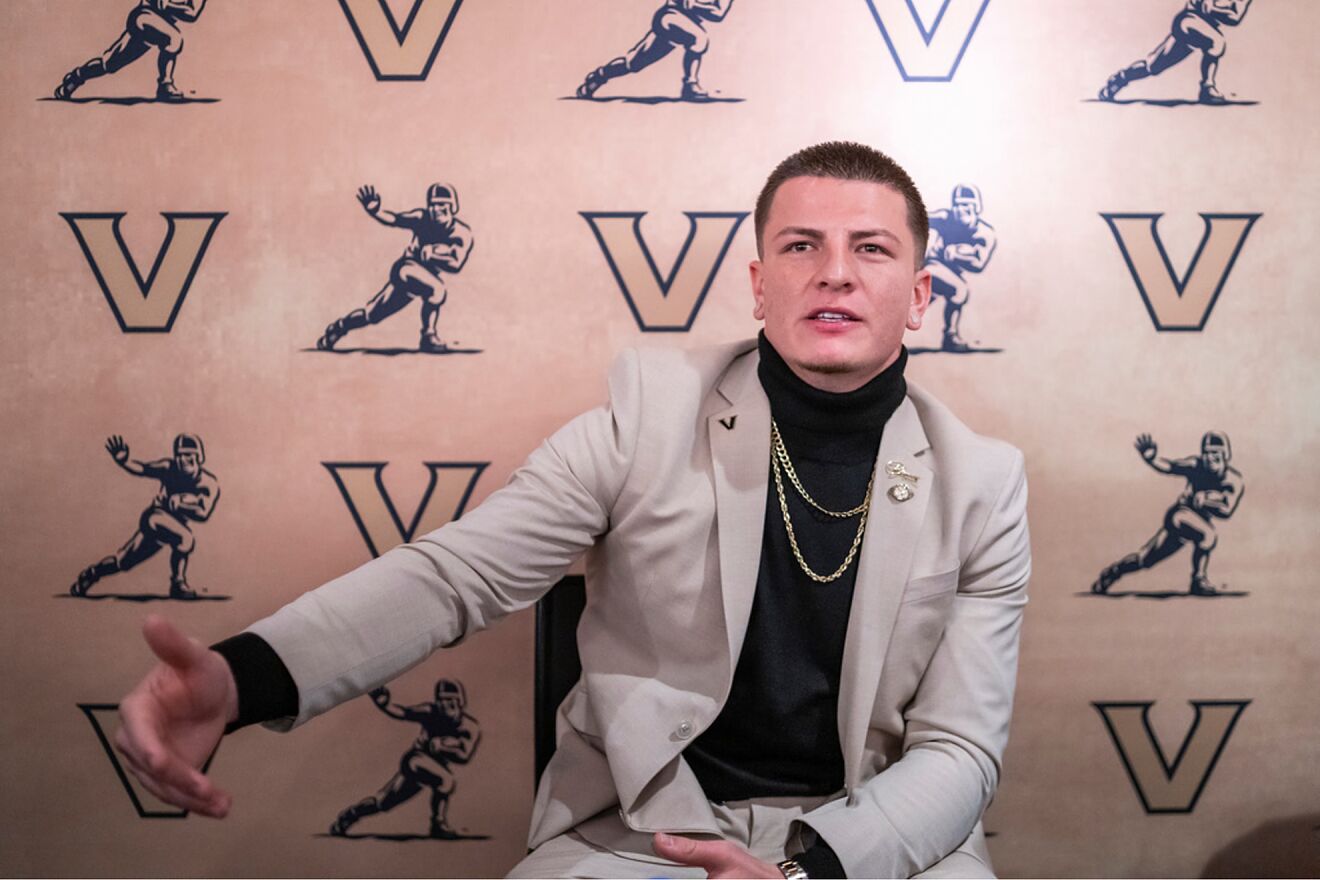 Heisman Trophy finalist Vanderbilt quarterback Diego Pavia