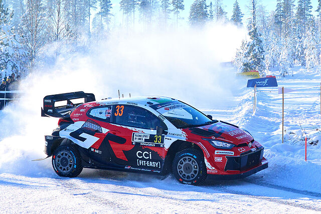 Elfyn Evans, compitiendo en el Rally de Suecia.