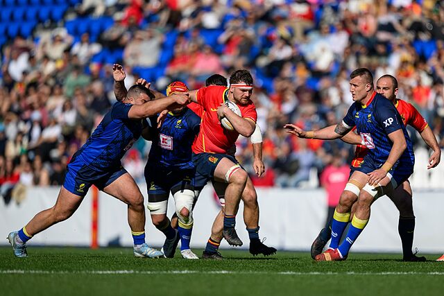 Imagen del pasado Espa�a - Rumania por el bronce del REC