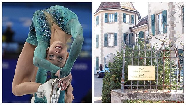 Laura Barquero (Foto: AP) y la sede del TAS