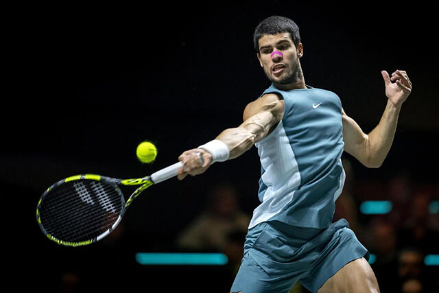 Carlos Alcaraz, en la final de Rotterdam.
