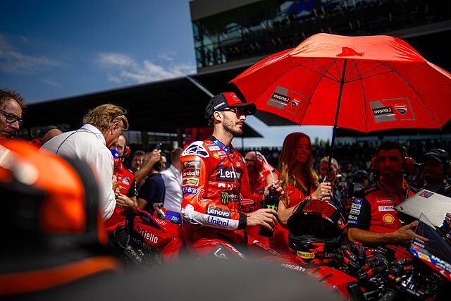 Pecco Bagnaia, en la parrilla de Austria.