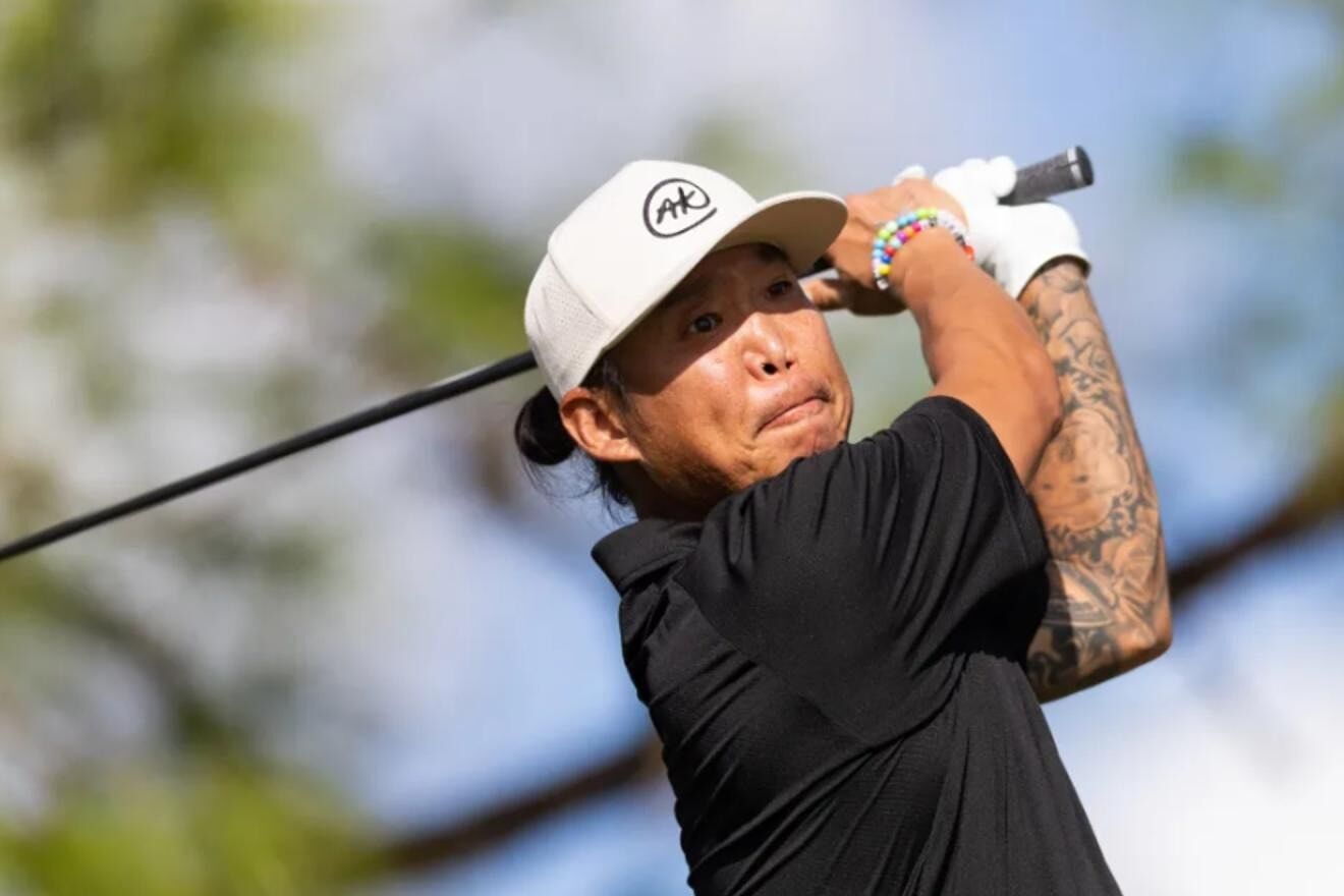 Anthony Kim during a LIV Golf event.