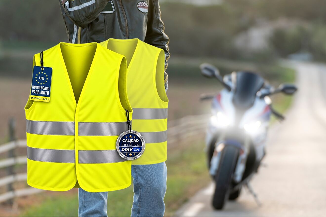 El chaleco reflectante para la moto más vendido en Amazon.