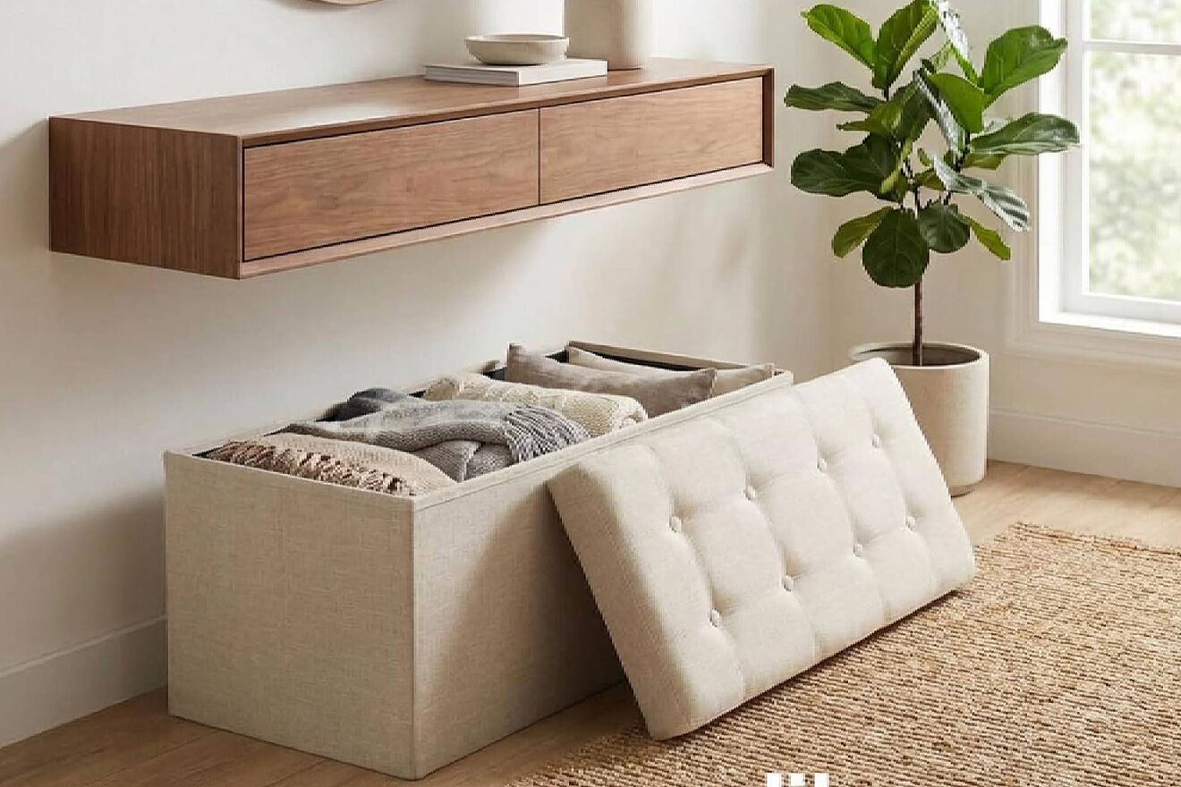 Di adi�s al desorden: el puff con almacenaje que transforma tu hogar...