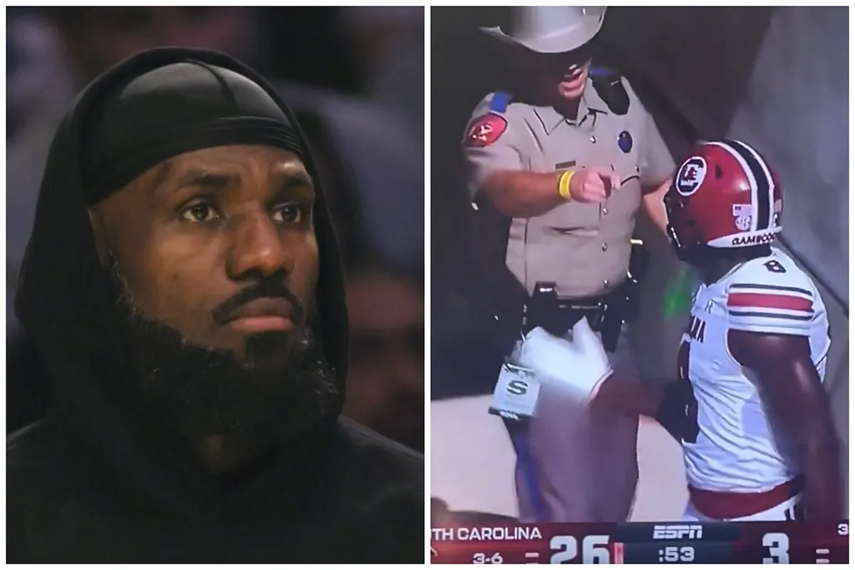 LeBron James speaks up about the Texas State Trooper controversy in the Texas A&M and South Carolina game