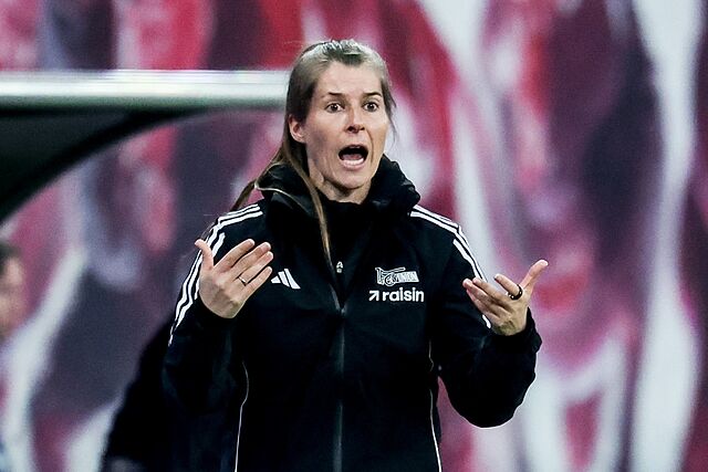 Marie-Louise Eta, en el partido ante el Leipzig.