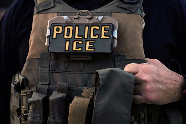 Un polic�a del ICE en Estados Unidos.