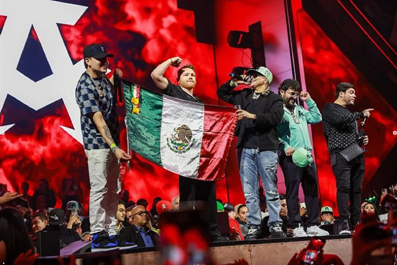 Canelo Alvarez and his victory party in Las Vegas with Eduin Caz and Ryan Garcia