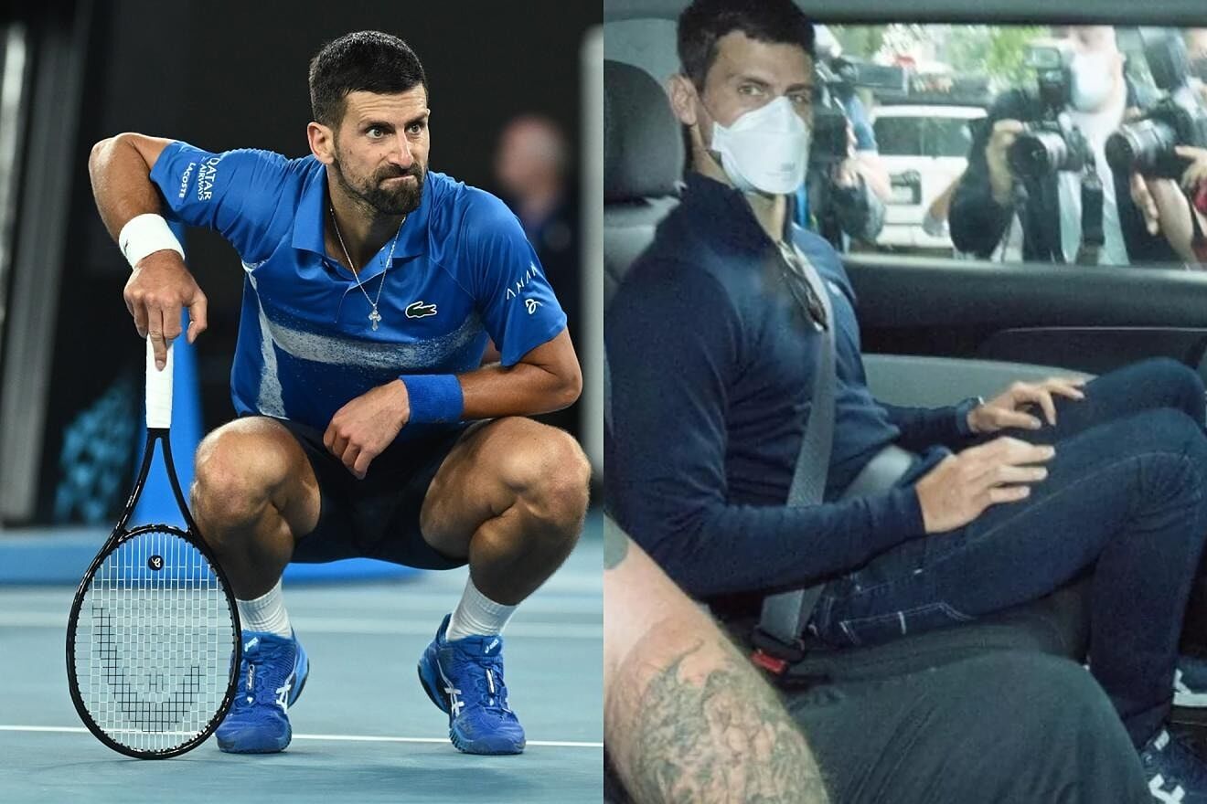 Djokovic, injured and deported from Australia.