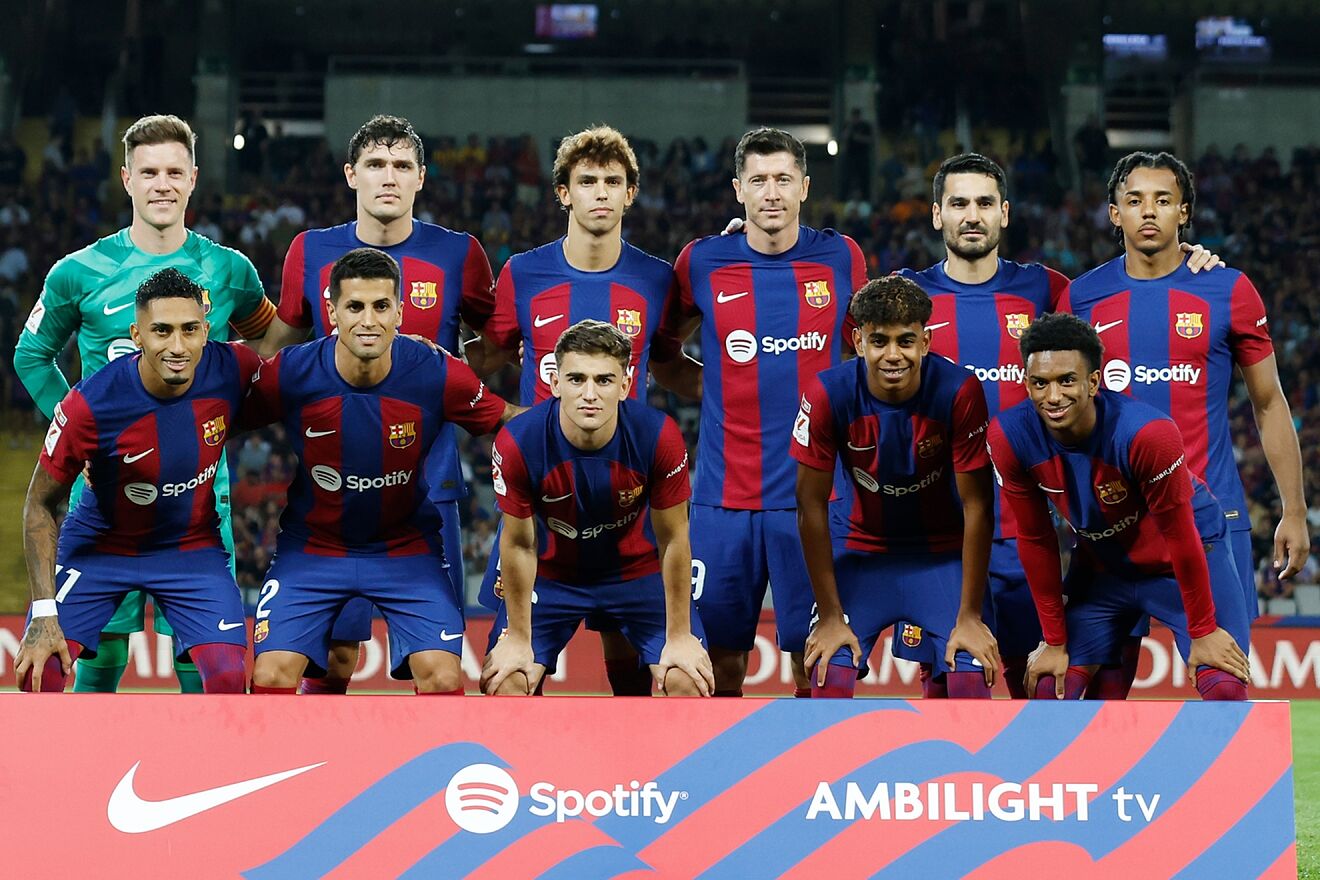 Once que present� el Barcelona frente al Sevilla.
