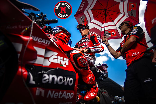 Marc M�rquez, en la parrilla de Le Mans, el s�bado.