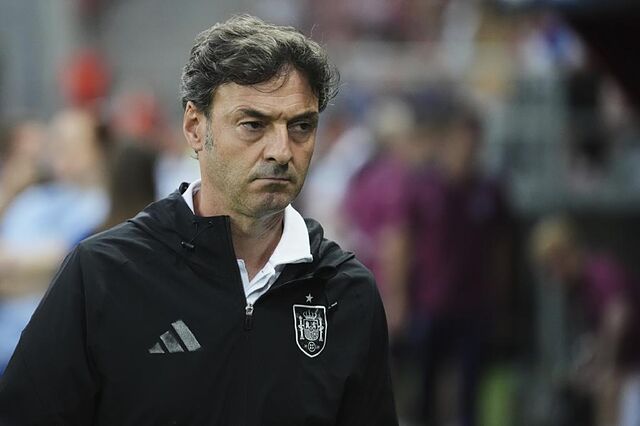 Santi Denia, durante el partido ante Inglaterra