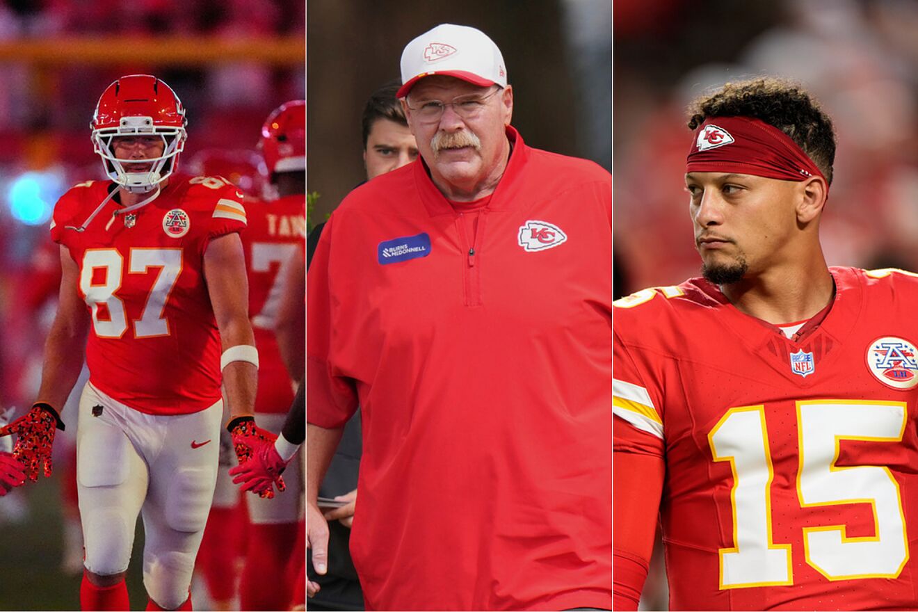 Travis Kelce, Andy Reaid & Patrick Mahomes