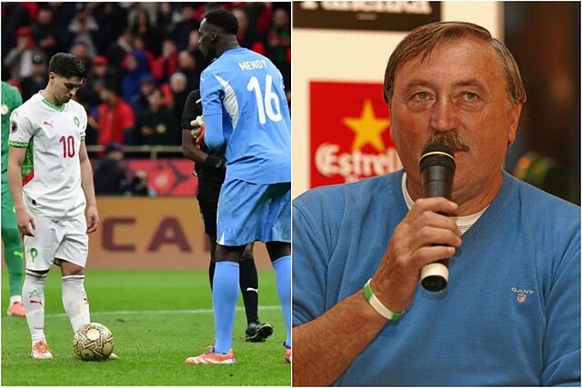 Un montaje con una imagen de Brahim antes de lanzar el penalti y otra de Anton�n Panenka.