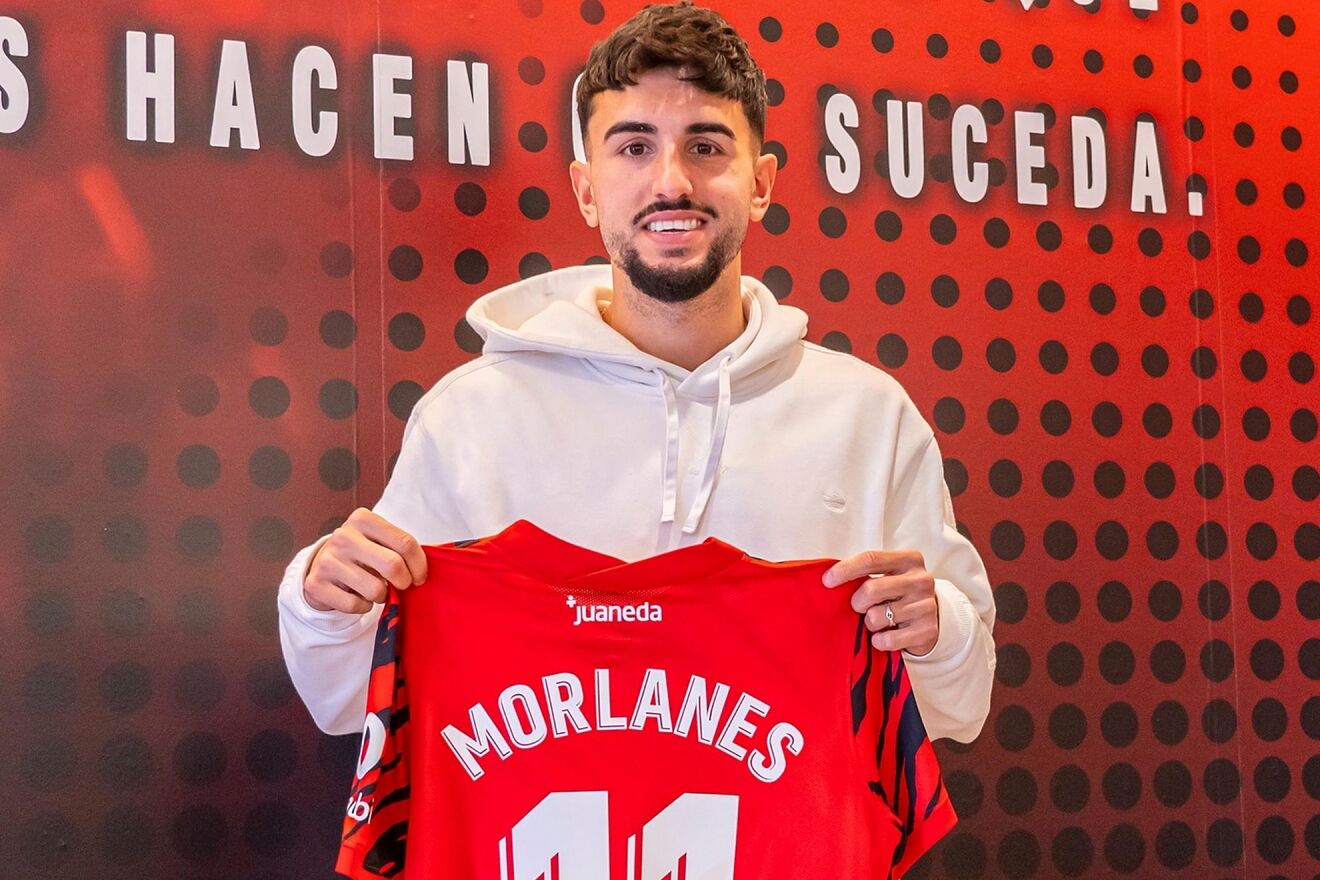 Morlanes, el día de su presentación como jugador del Mallorca.