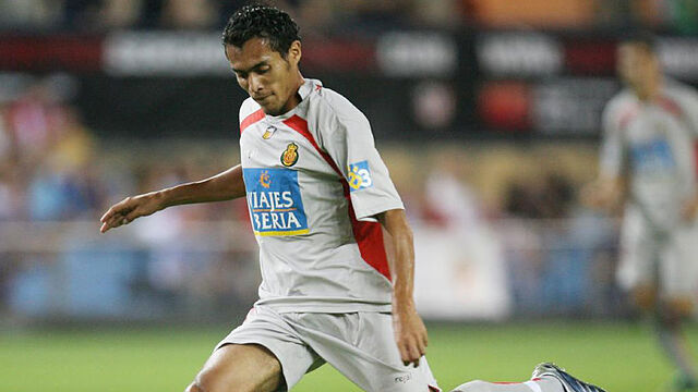 Juan Arango, en un partido con el Mallorca contra el Atl�tico de Madrid en 2007