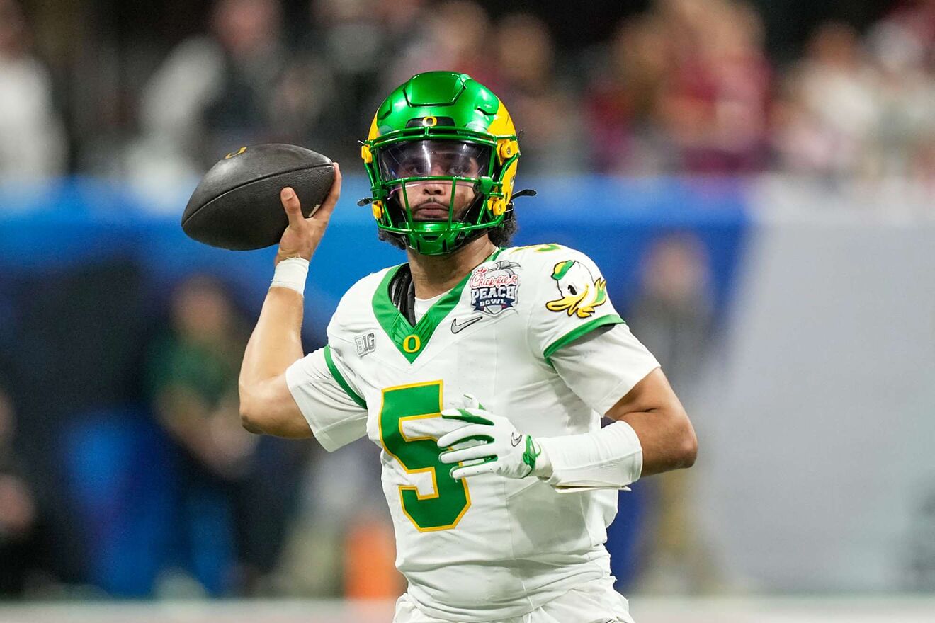 After a career year at Oregon, Dante Moore must decide between chasing...