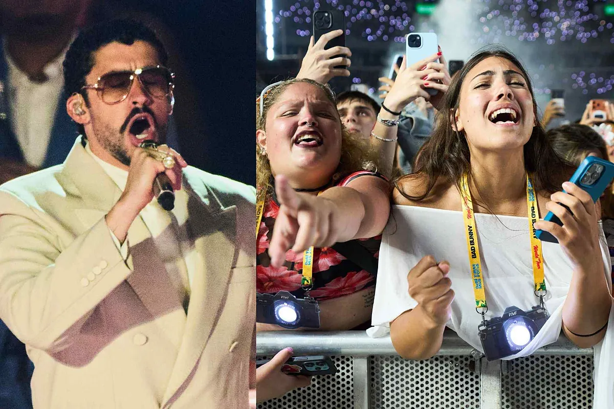 Bad Bunny fan tries to choke him during a massive concert in Argentina
