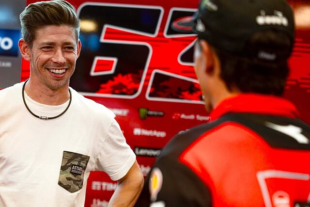 Casey Stoner, con Marc M�rquez.