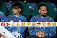 Asencio y Carvajal en el banquillo de La Cartuja.