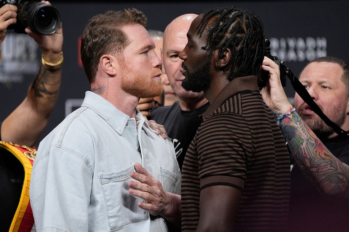 Canelo Alvarez and Terence Crawford do a face-off months before their...