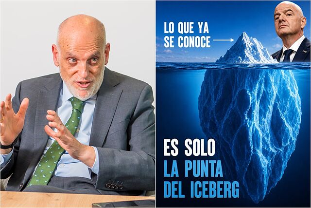 Tebas con la imagen del Icerberg que ha publicado en redes.
