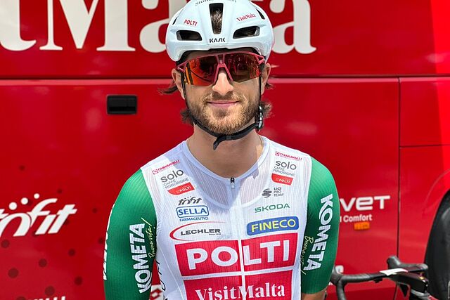 Andrea, posando para MARCA en pleno Giro.