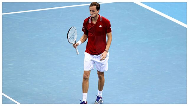 Medvedev celebra un punto