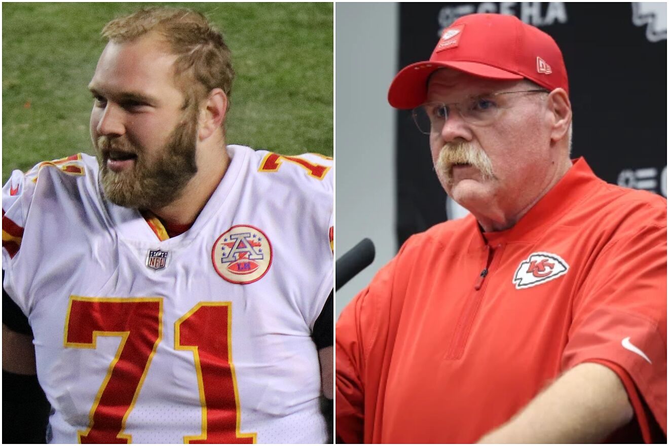 Mitchell Schwartz and Andy Reid