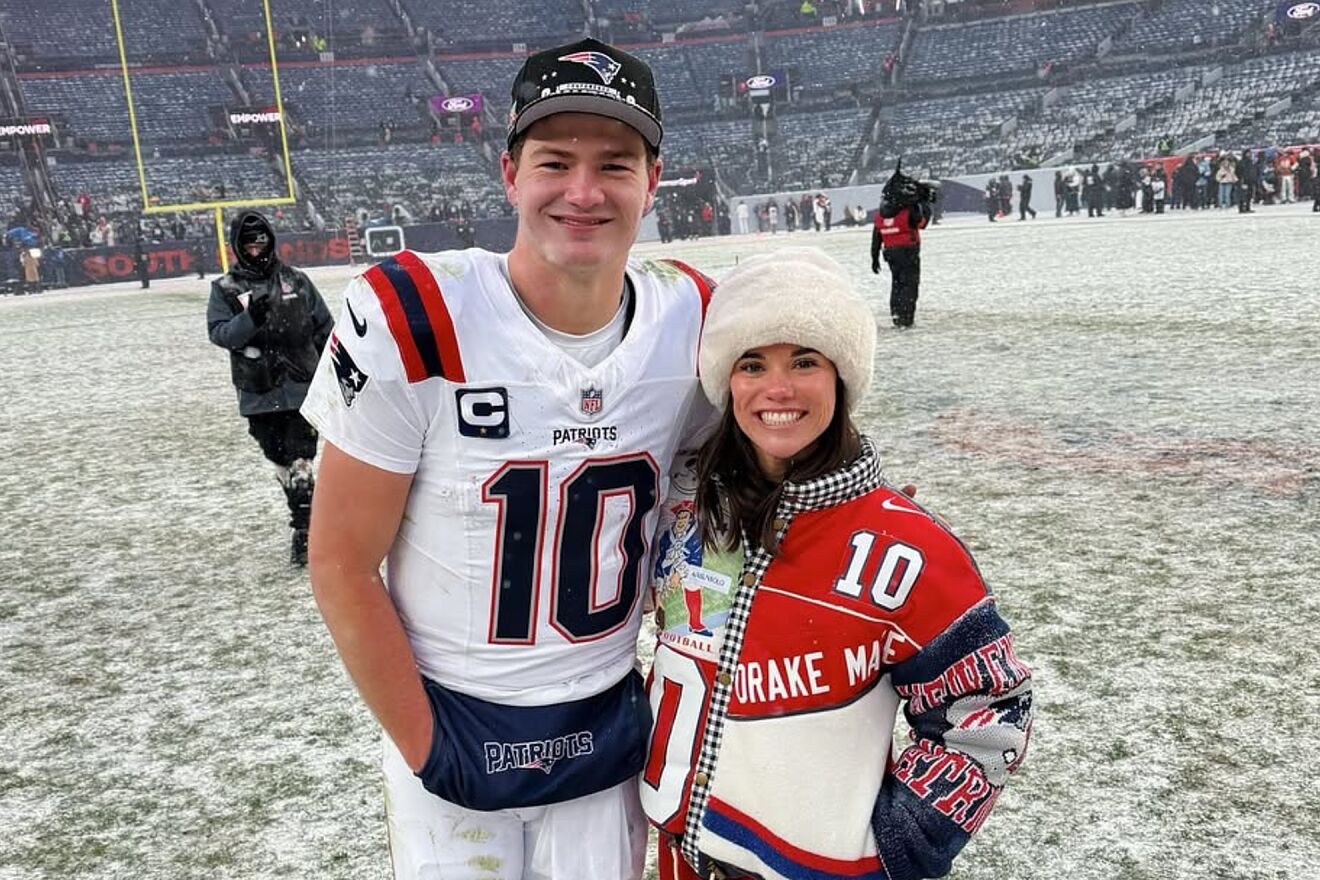 Ann Michael and Drake Maye put the Patriots' Super Bowl defeat behind...