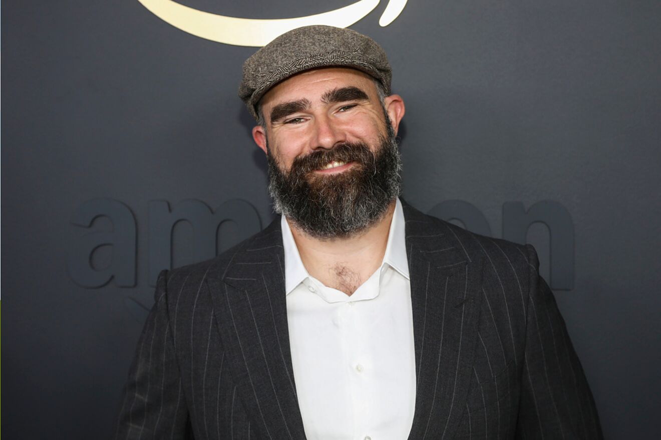 Jason Kelce attends the Amazon Upfront at the Beacon Theatre
