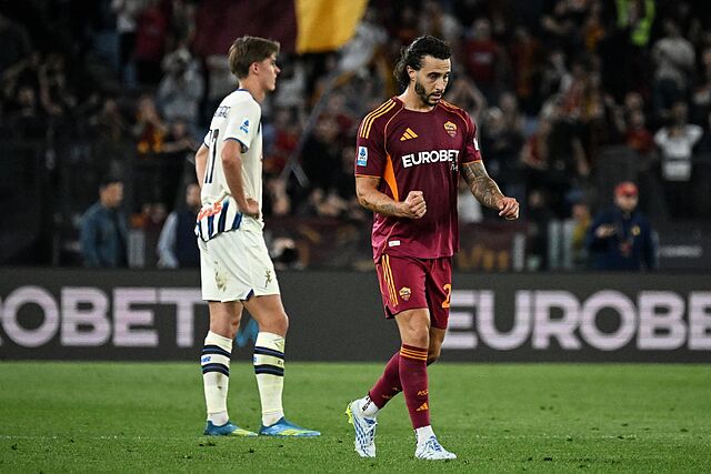 Hermoso celebra su gol contra Atalanta