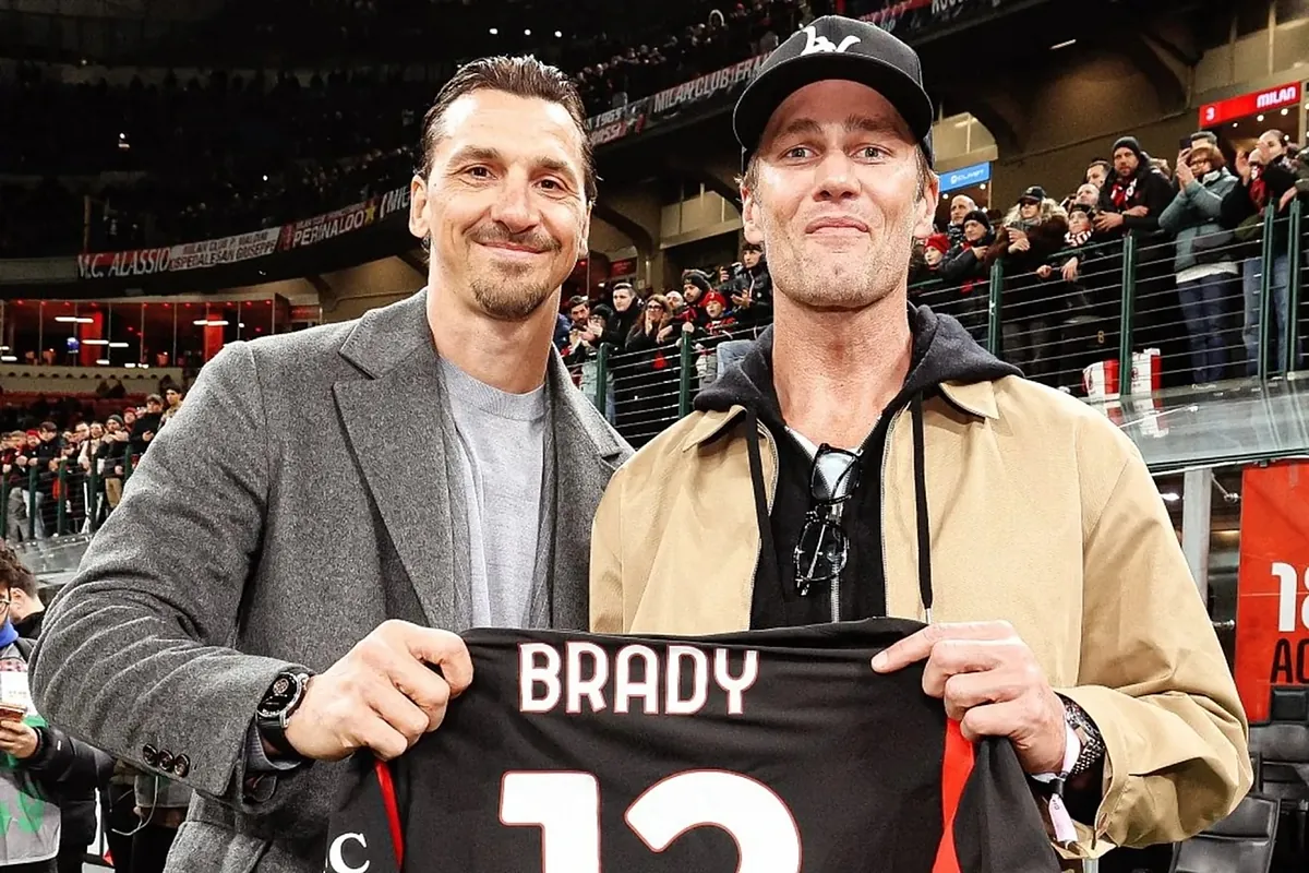 Two giant egos meet in Italy: Ibrahimovic and Tom Brady
