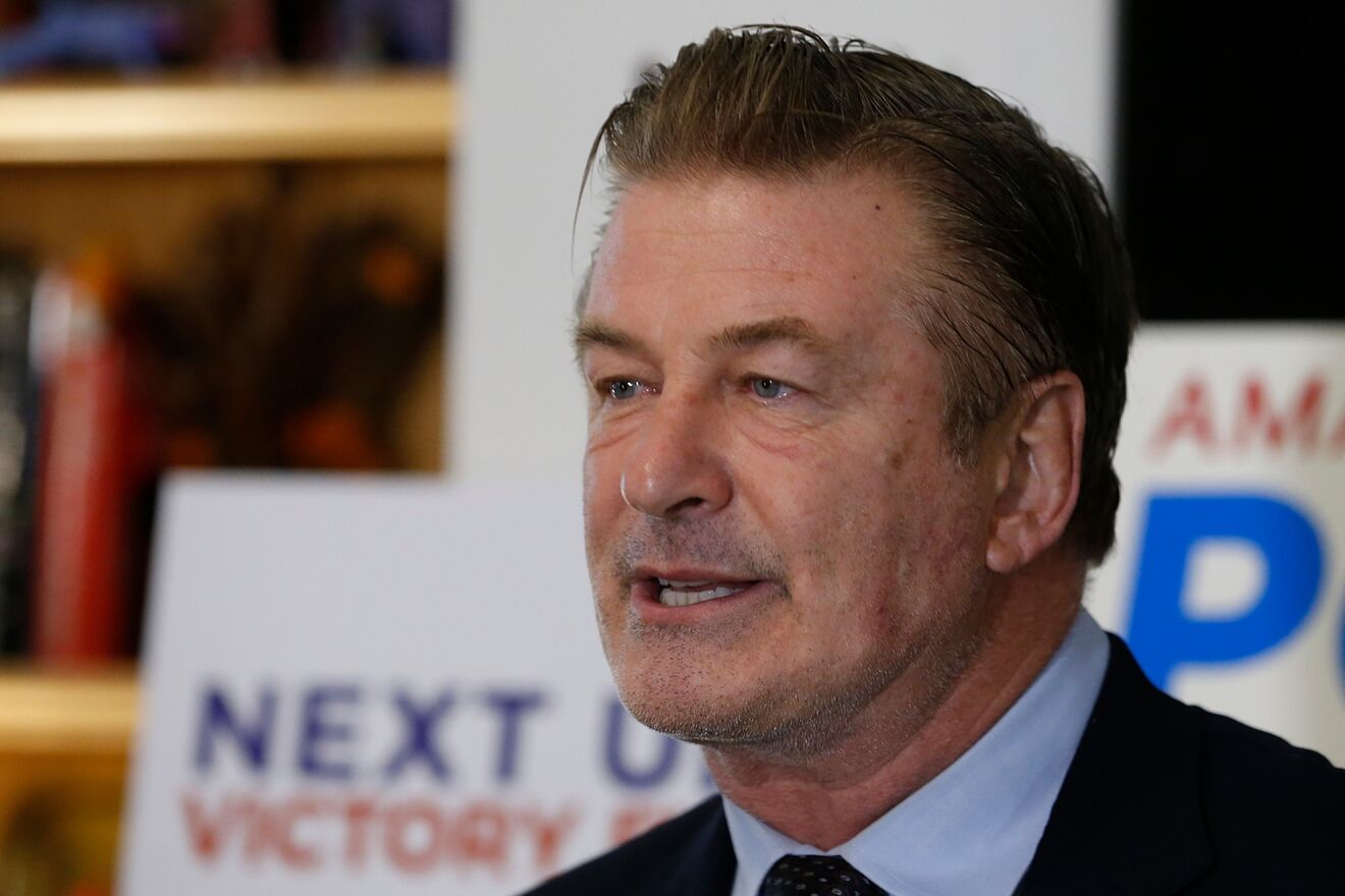 Alec Baldwin offering a public speech.