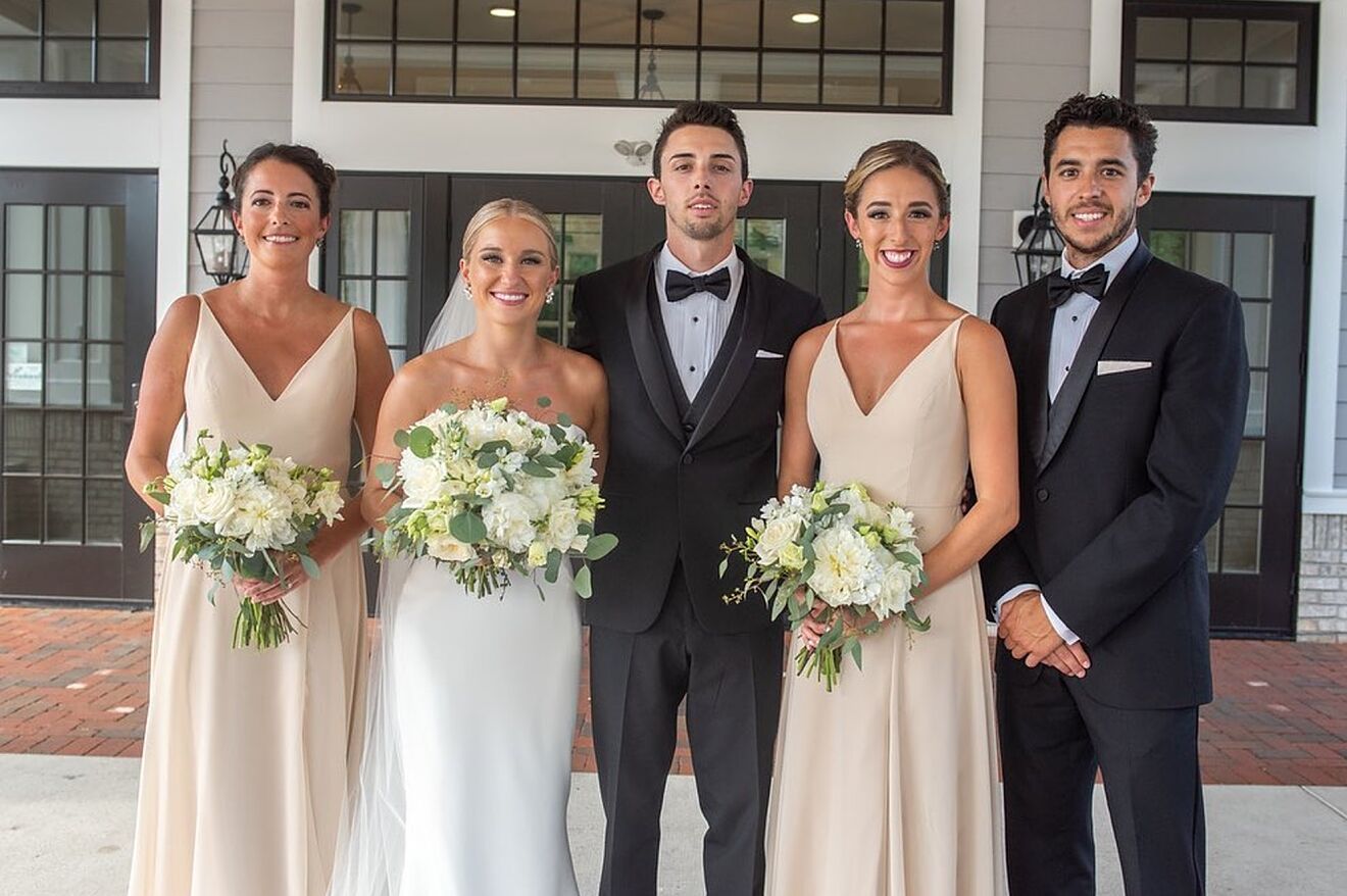 Johnny Gaudreau's (far right) sister Katie Gaudreau's (second from...