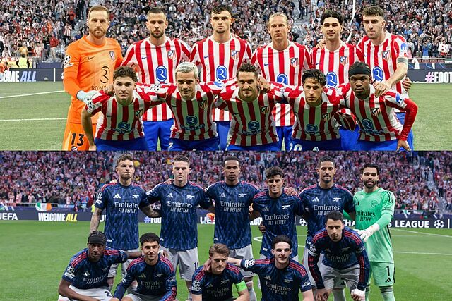 Onces del Atl�tico de Madrid y Arsenal en la ida de las semifinales.