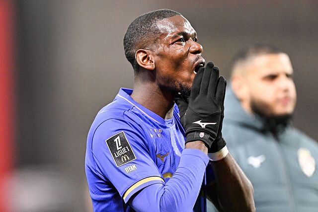 Paul Pogba, lament�ndose durante un partido con el M�naco
