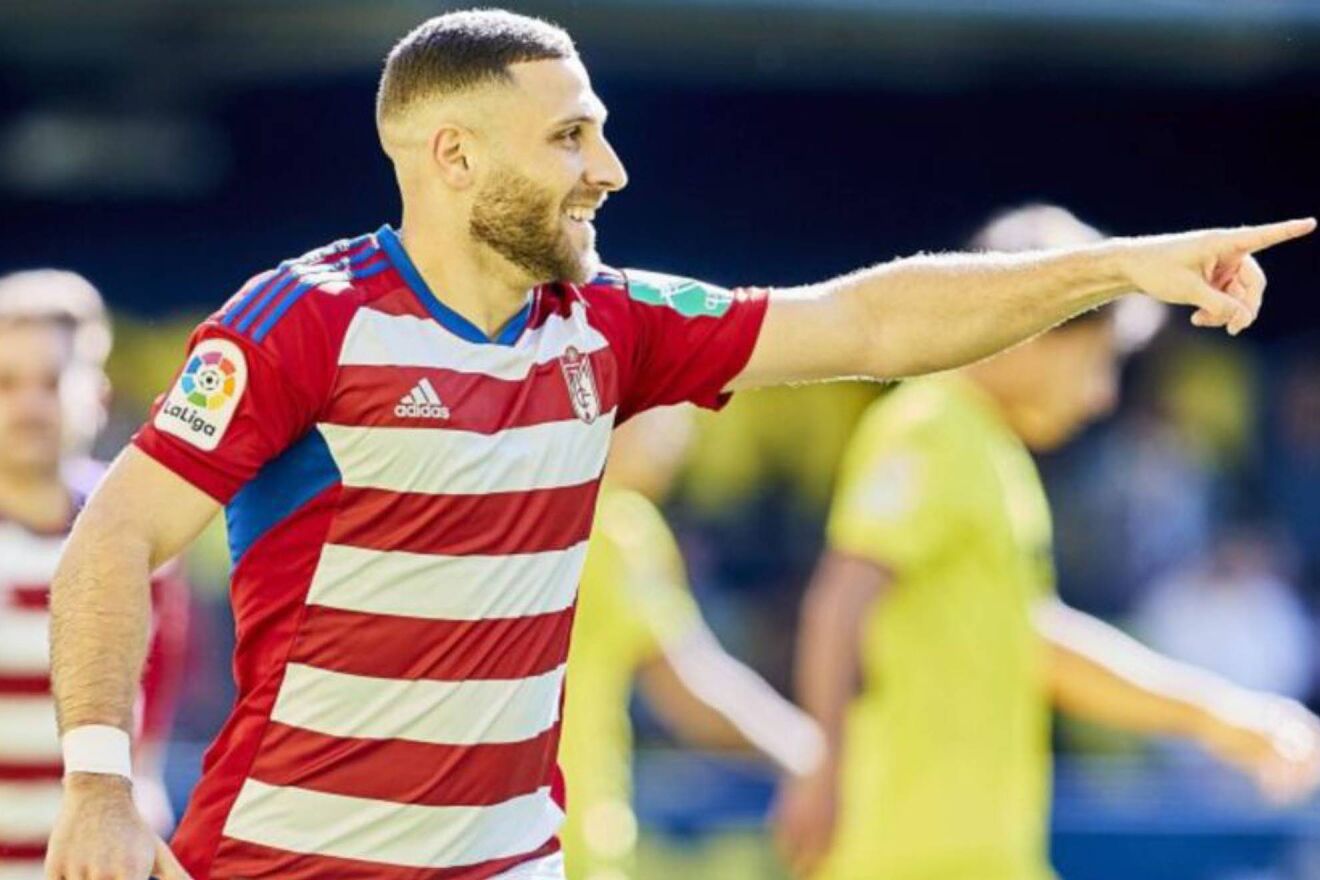 Weissman celebra su gol la pasada campa�a con el Granada.