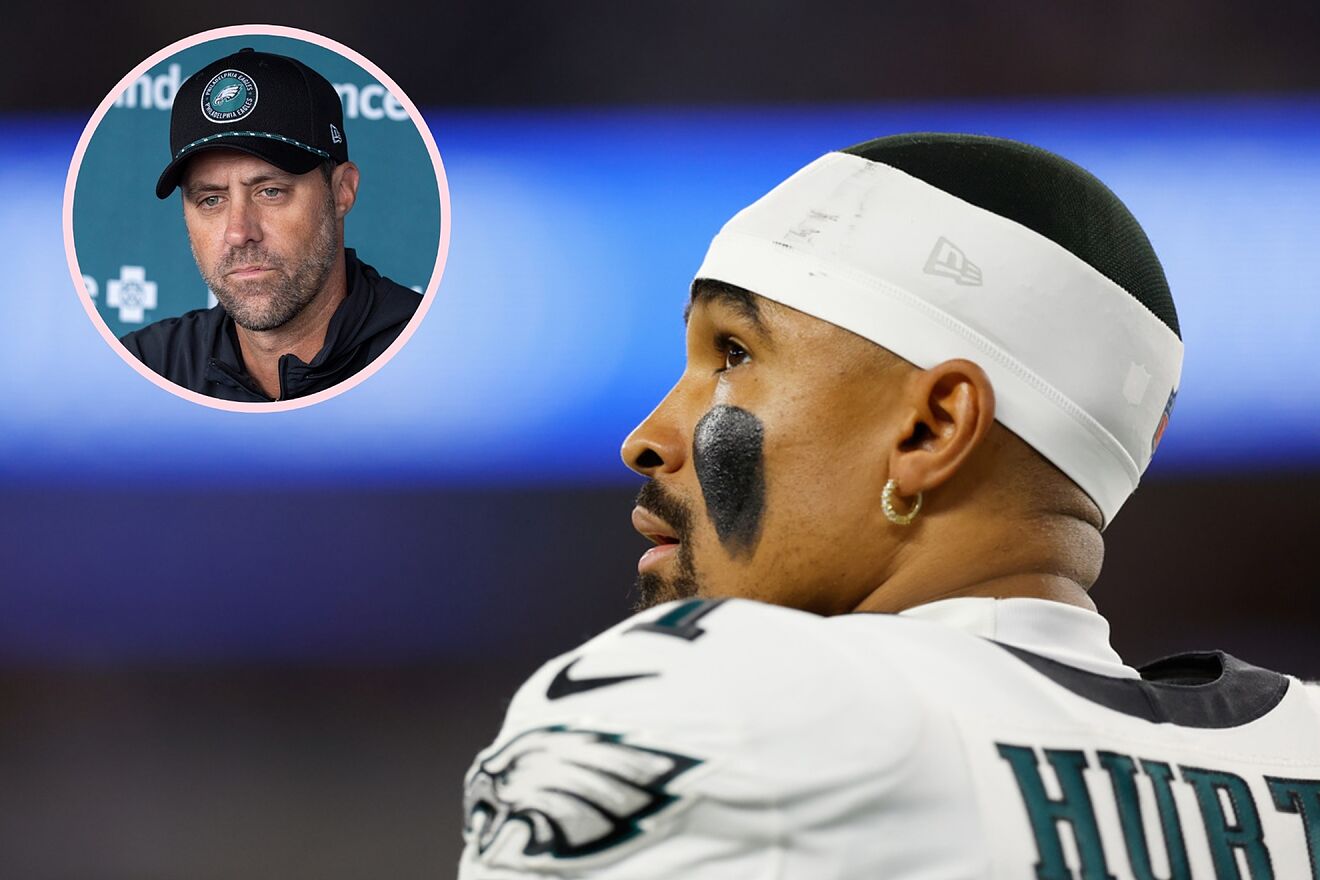 Jalen Hurts dodged questions about Kevin Patullo's future.