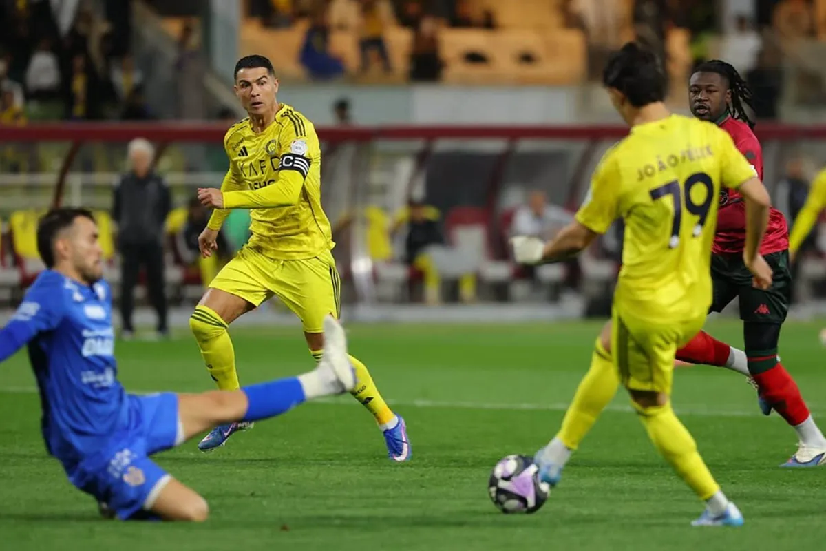 Cristiano Ronaldo and Joao Felix perform a double celebration that could be a preview of what we would see in the World Cup