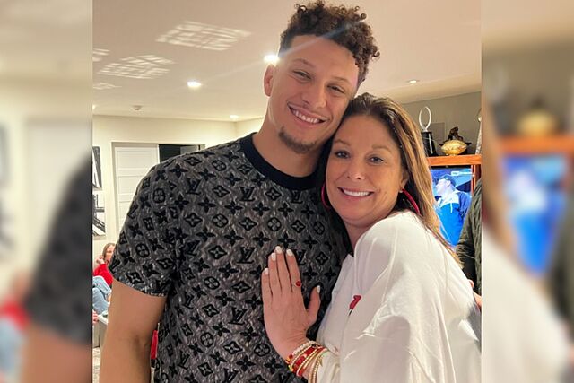 Patrick Mahomes (left) and his mother Randi Mahomes (right)