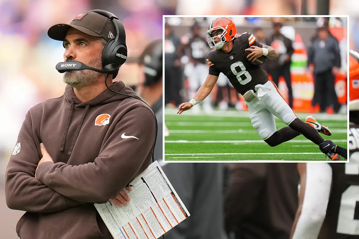Kevin Stefanski didn't like something about Dillon Gabriel's first NFL start with the Cleveland Browns - and he made it clear; Shedeur Sanders smiles | Marca