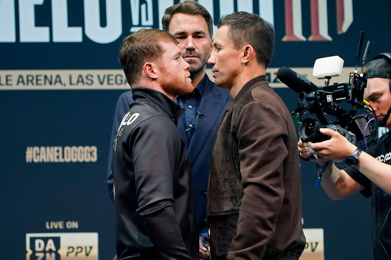 Canelo Alvarez and Gennady Golovkin in Las Vegas 2022