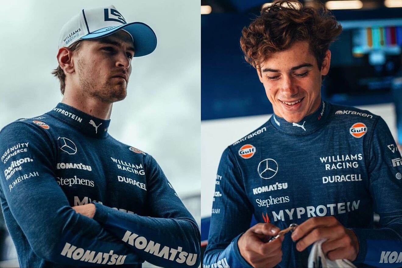 Former Williams team driver, Logan Sargeant, and his replacement,...