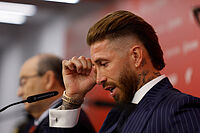 Ramos, en su presentaci�n con el Sevilla