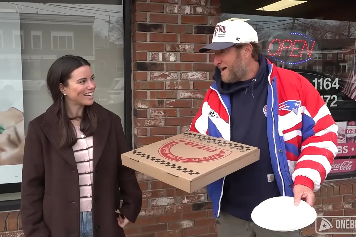 Dave Portnoy, Drake Maye's wife, and the pizza review that changed a business overnight