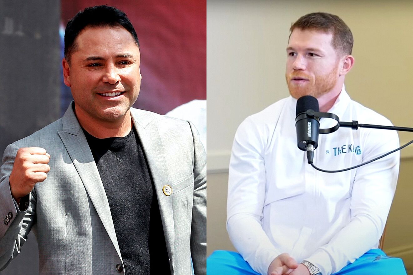The war of words between Oscar De La Hoya and Canelo Alvarez...