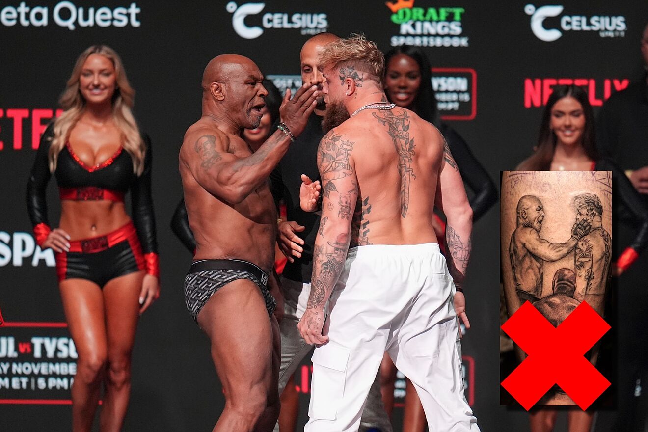 Fan tattoos Mike Tyson's butt after Jake Paul slap leaving everyone speechless