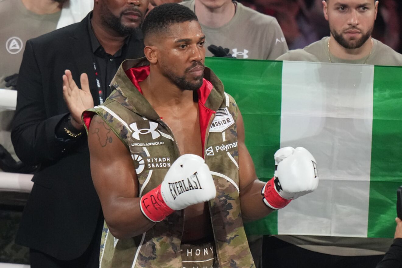 Anthony Joshua went back to his roots in Nigeria following his victory...